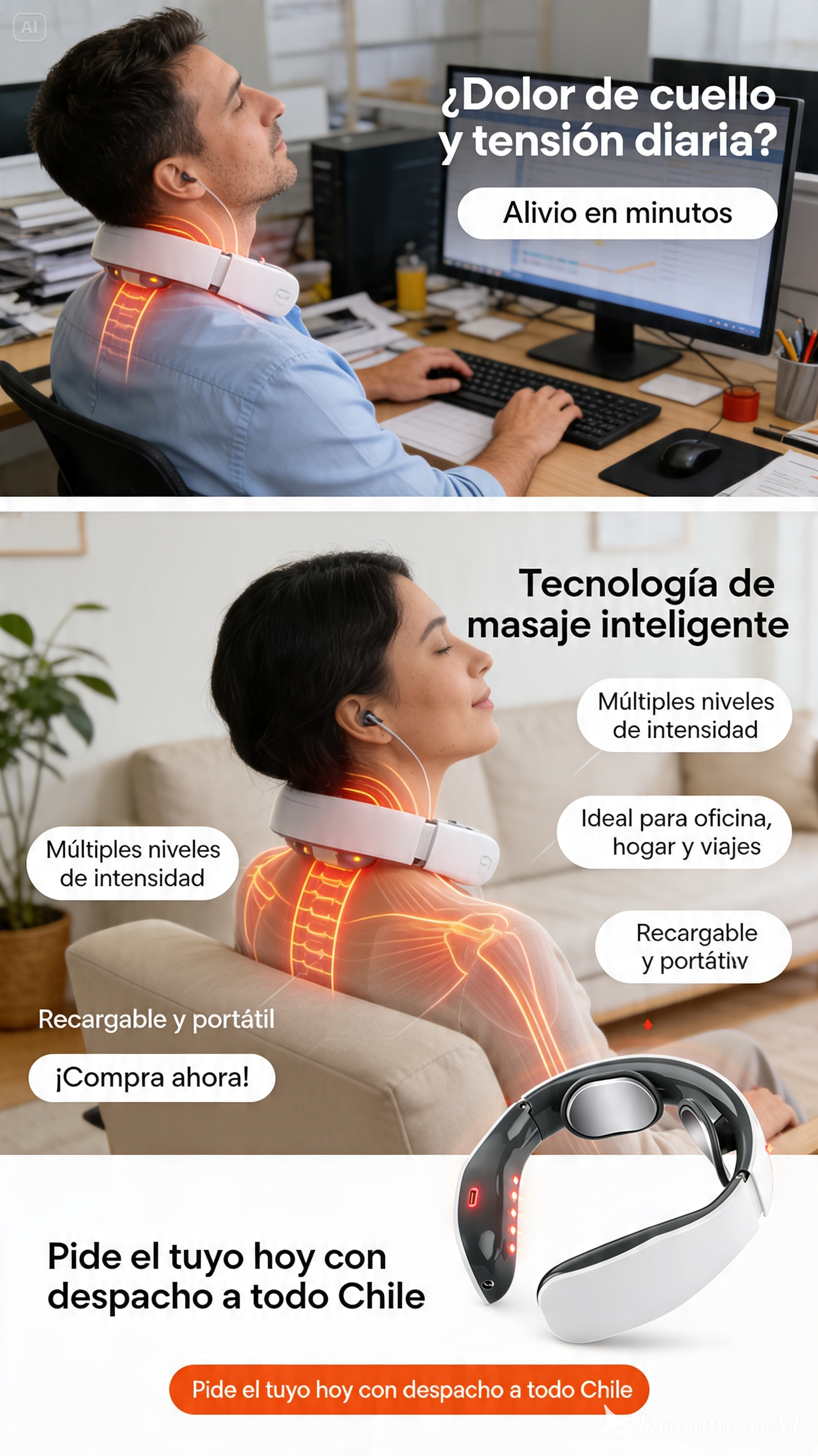 MASAJEADOR PARA CUELLO ELECTRICO