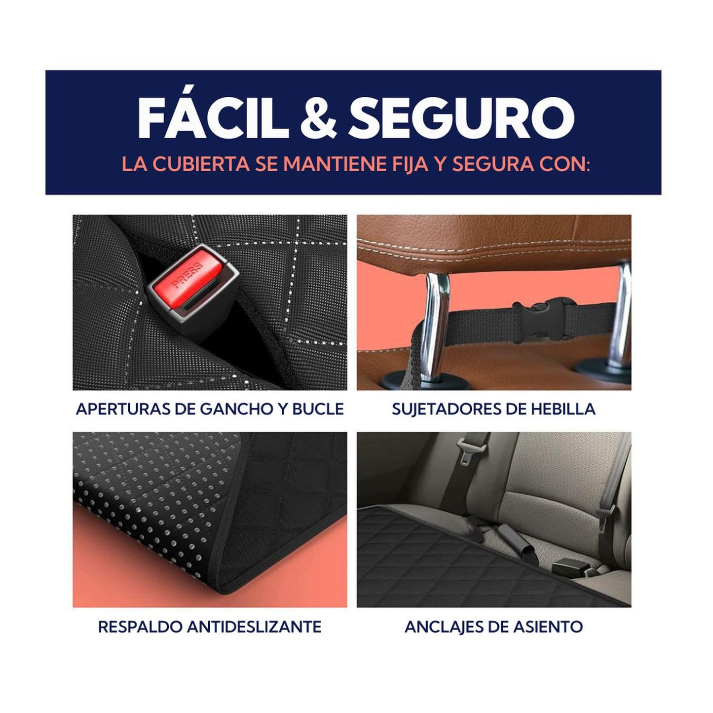 Cubre Asiento de automóvil para mascotas